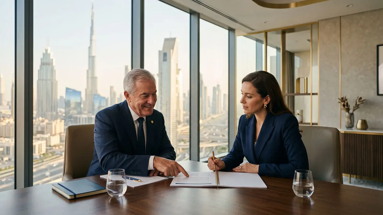 Spotkanie doradcze w biurze w Dubaju. Weryfikacja oferty, agenta i dewelopera (audyt anty-scam)